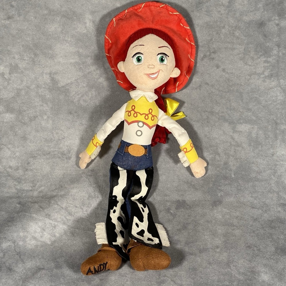 Disney Pixar Toy Story Jessie Plushie Stuffed Doll Red Hat Andie Embroidered